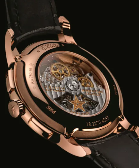 Elite Chronograph Classic vista parte trasera dela caja Luxabun