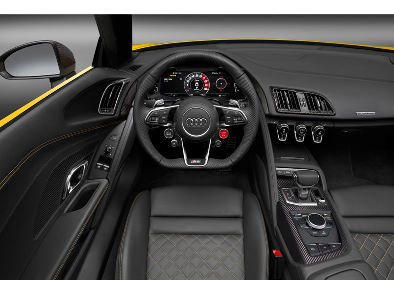 Audi R8 Spyder V10 interior volante Luxabun