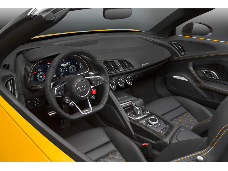 Audi R8 Spyder V10 interior Luxabun
