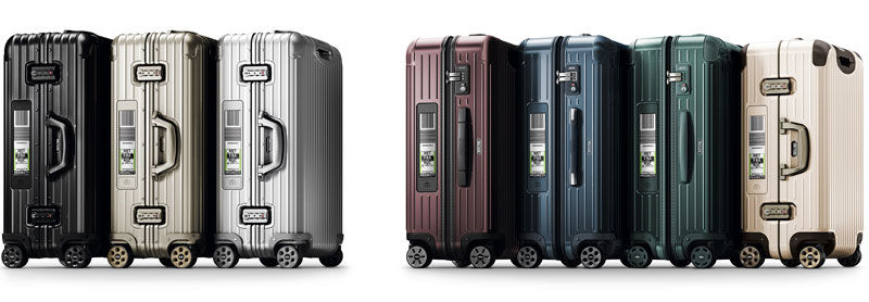Rimowa etiqueta electrónica varios colores Luxabun
